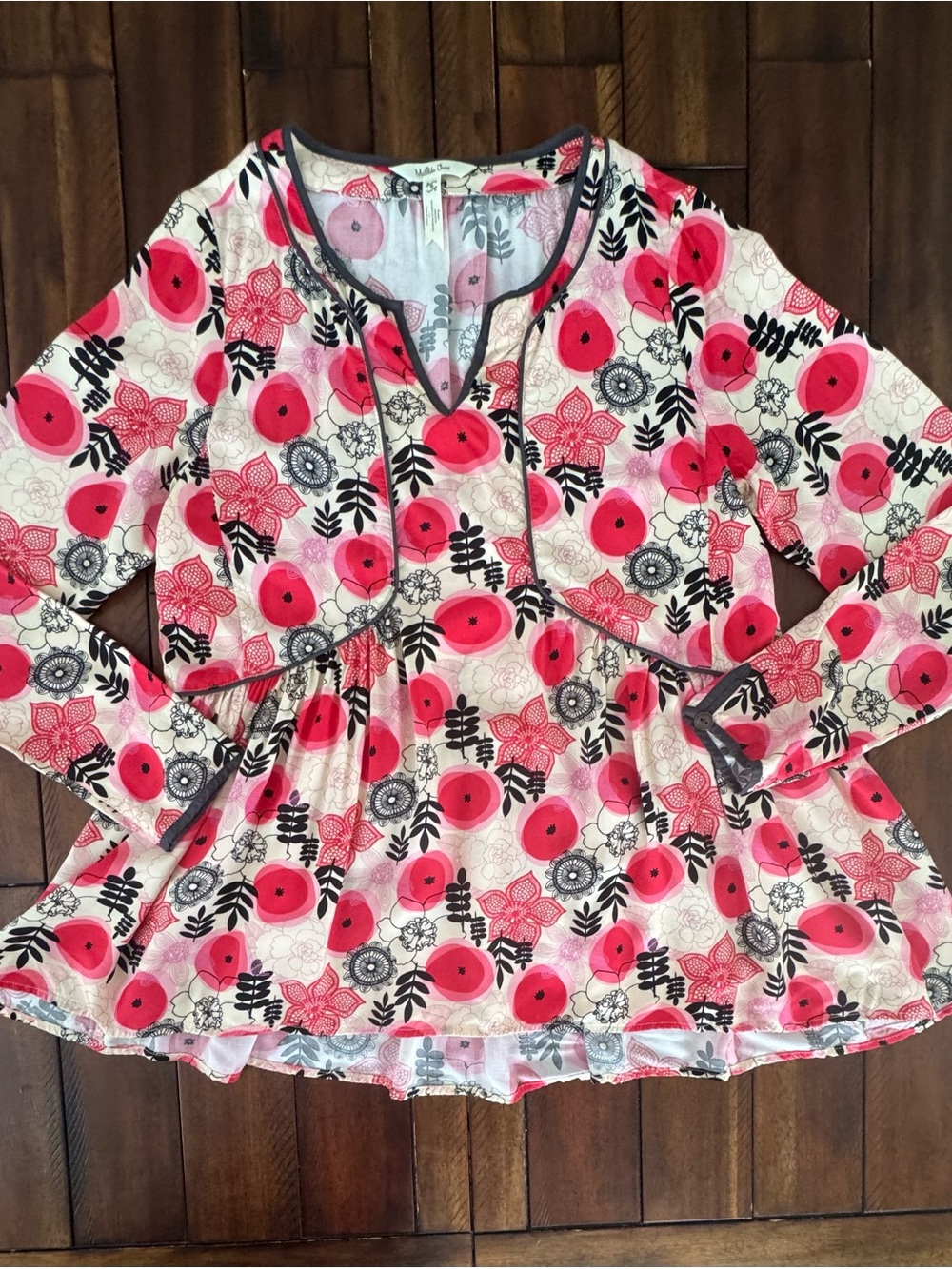 Matilda Jane Women’s Make Believe Mistletoe Magic Blouse size S